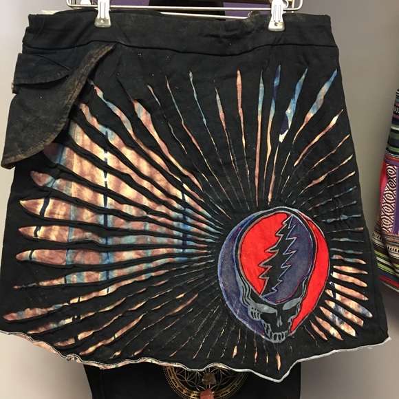 Jayli Dresses & Skirts - Grateful Dead skirt festival XL deadhead shirt new